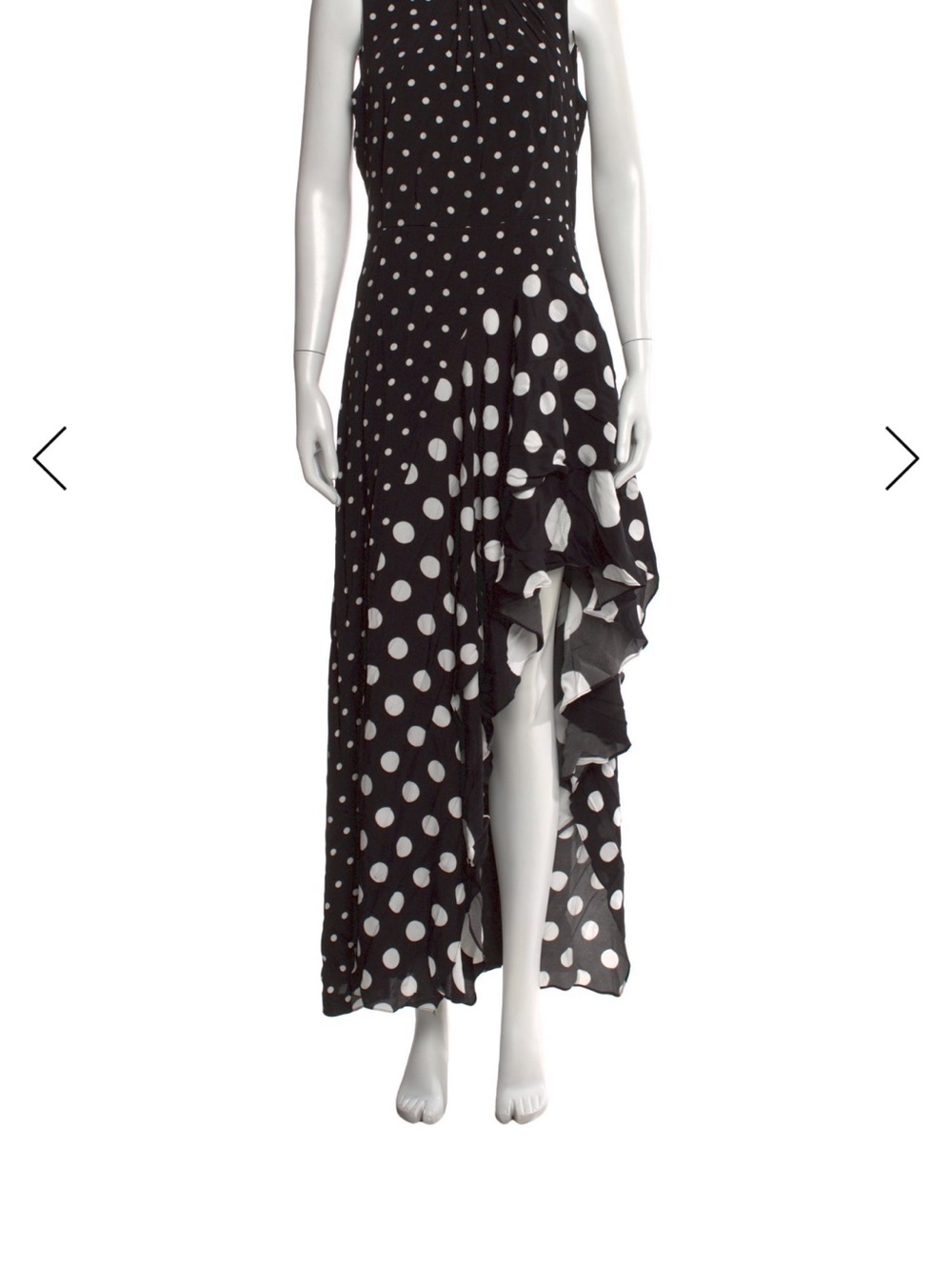 Milly polka dot high low dress